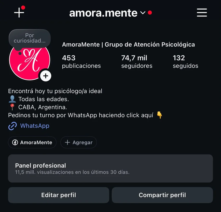 74,7 mil seguidores